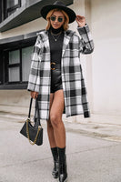 Plaid Belted Hooded Coat