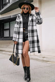 Plaid Belted Hooded Coat