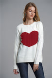 Heart Graphic Pullover Sweater