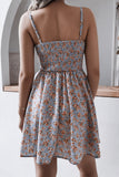 Floral Spaghetti Strap Layered Mini Dress