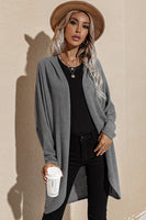 Waffle Dolman Sleeve Duster Cardigan