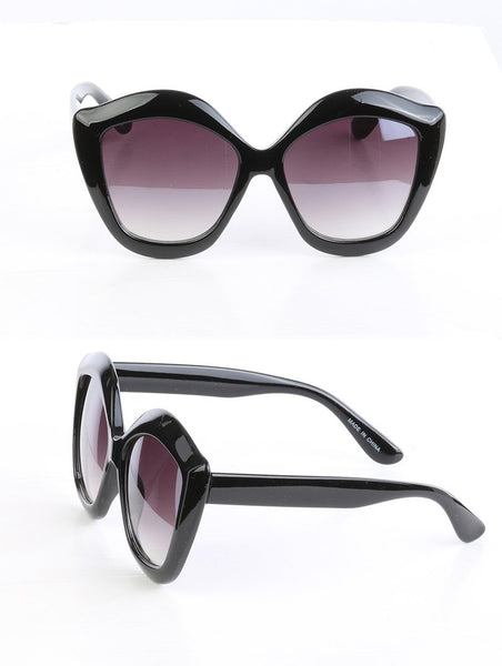 Black Oversized Beach-Life Sunglasses