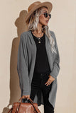 Waffle Dolman Sleeve Duster Cardigan