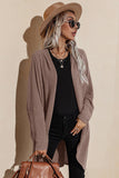 Waffle Dolman Sleeve Duster Cardigan