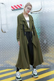 Roll-Tab Sleeve Trench Coat with Cargo Pockets