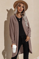 Waffle Dolman Sleeve Duster Cardigan