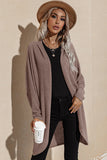 Waffle Dolman Sleeve Duster Cardigan